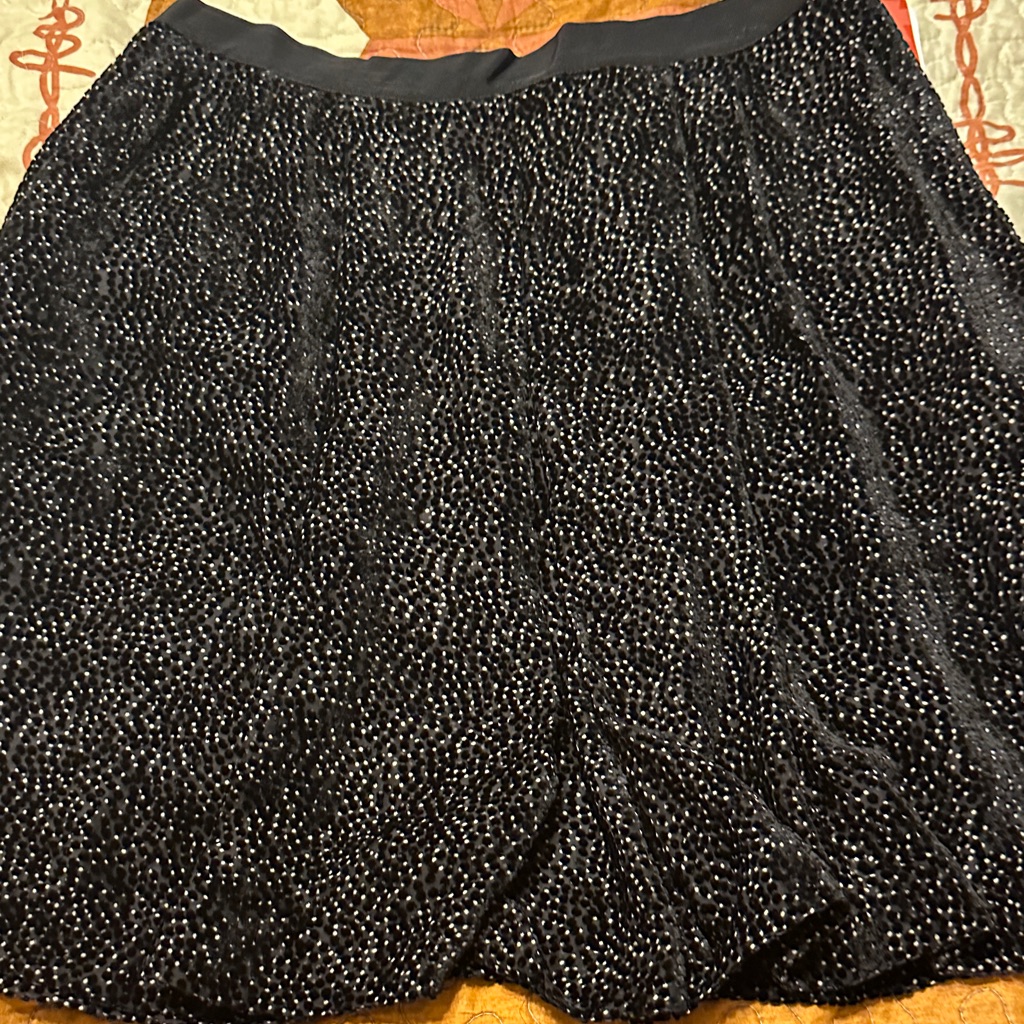 Clunky Black Textured Skirt